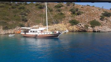 3 cabins Bozburun blue cruise boat Gulet Deniz Kabuğu