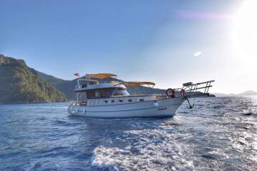 2 cabins Gocek blue cruise boat Gulet Ayna