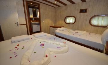 6 cabins Bozburun blue cruise boat Gulet Miss Vela