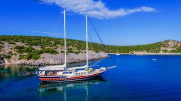 5 cabins Bodrum blue cruise boat Gulet Kanarya