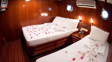 8 cabins Fethiye blue cruise boat Gulet Tarkan 5