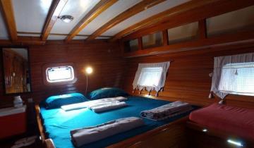 3 kabinli Göcek mavi yolculuk teknesi Gulet Can Kaptan 1