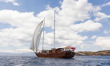 7 kabinli Bodrum mavi yolculuk teknesi Gulet Afroditi