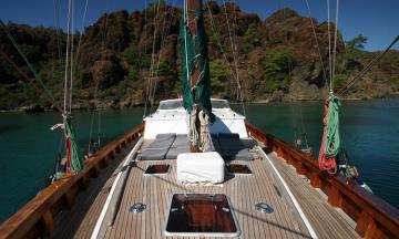 3 kabinli Bodrum mavi yolculuk teknesi Gulet Vongole