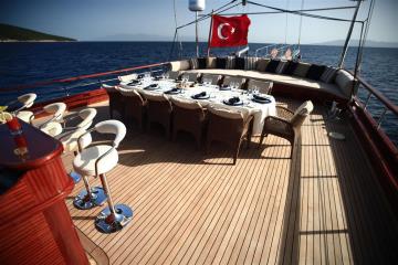 5 cabins Bodrum blue cruise boat Gulet Gora