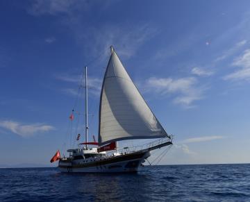 4 kabinli Fethiye mavi yolculuk teknesi Gulet Blu Dream
