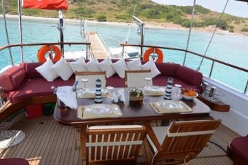 2 cabins Bodrum blue cruise boat Gulet Nazcan