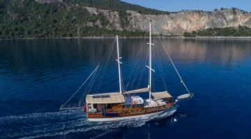 3 kabinli Fethiye mavi yolculuk teknesi Gulet Frz Rota
